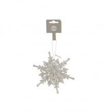Украшение декоративное Снежинка белая 4,5*12,5 см, House of Seasons