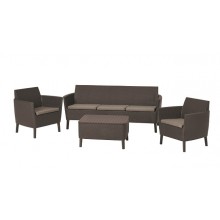 Набор мебели, Salemo 3 seater set, коричневый